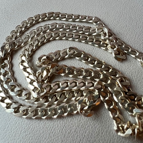 CUBAN CURB LINK CHAIN NECKLACE 925 STERLING SLVR CHOCKER & BRACELET CONVERTIBLE